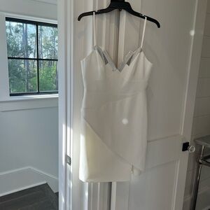 BCBGMaxAzria White Asymmetrical Dress